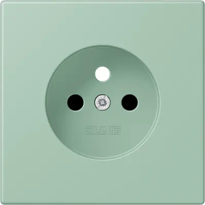 JUNG centraalplaat wandcontactdoos penaarde Safety+ vert anglais clair 217 (LC 1521 FKI PL-1 217)