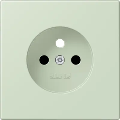 JUNG centraalplaat wandcontactdoos penaarde Safety+ vert anglais pale 218 (LC 1521 FKI PL-1 218)