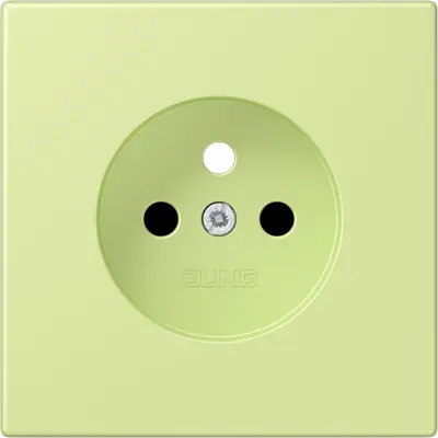 JUNG centraalplaat wandcontactdoos penaarde Safety+ vert jaune clair 222 (LC 1521 FKI PL-1 222)