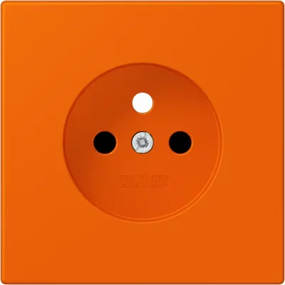 JUNG centraalplaat wandcontactdoos penaarde Safety+ orange 224 (LC 1521 FKI PL-1 224)