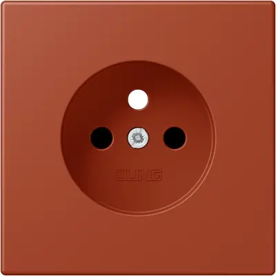 JUNG centraalplaat wandcontactdoos penaarde Safety+ l'ocre rouge 232 (LC 1521 FKI PL-1 232)