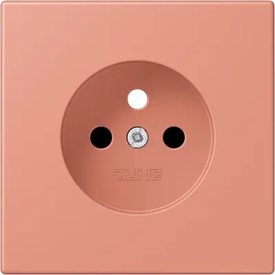 JUNG centraalplaat wandcontactdoos penaarde Safety+ l'ocre rouge moyen 233 (LC 1521 FKI PL-1 233)