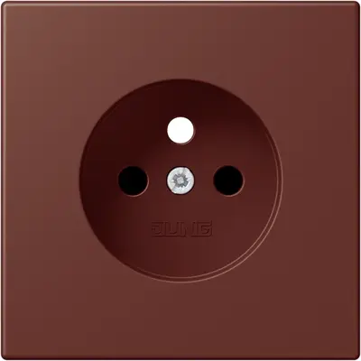 JUNG centraalplaat wandcontactdoos penaarde Safety+ terre sienne brulee 31 235 (LC 1521 FKI PL-1 235)