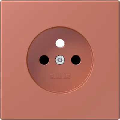 JUNG centraalplaat wandcontactdoos penaarde Safety+ terre sienne brique 236 (LC 1521 FKI PL-1 236)