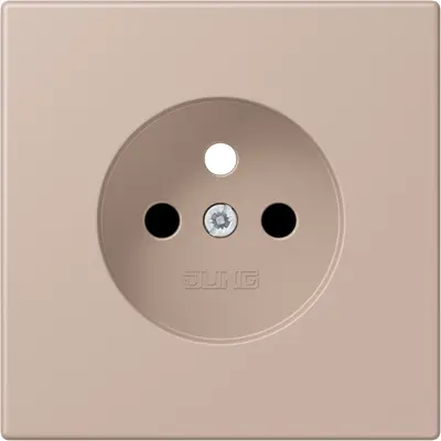 JUNG centraalplaat wandcontactdoos penaarde Safety+ ombre brulee claire 240 (LC 1521 FKI PL-1 240)