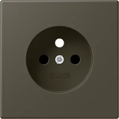 JUNG centraalplaat wandcontactdoos penaarde Safety+ ombre naturelle 31 241 (LC 1521 FKI PL-1 241)