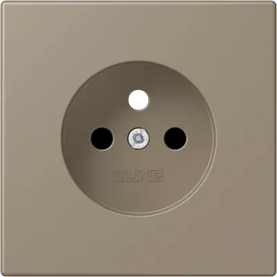 JUNG centraalplaat wandcontactdoos penaarde Safety+ ombre naturelle moy 31 242 (LC 1521 FKI PL-1 242)
