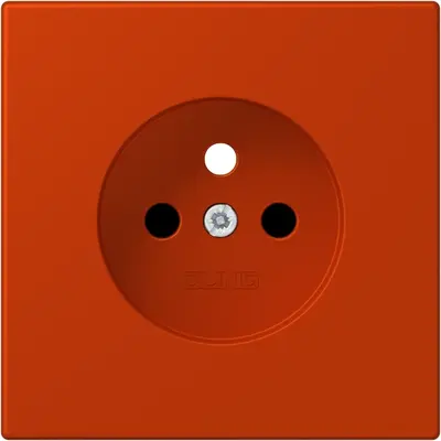 JUNG centraalplaat wandcontactdoos penaarde Safety+ rouge vermillon 59 244 (LC 1521 FKI PL-1 244)