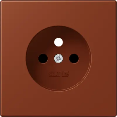 JUNG centraalplaat wandcontactdoos penaarde Safety+ terre sienne brulee 59 247 (LC 1521 FKI PL-1 247)