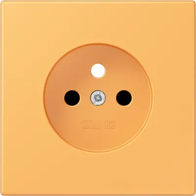 JUNG centraalplaat wandcontactdoos penaarde Safety+ ocre jaune clair 254 (LC 1521 FKI PL-1 254)