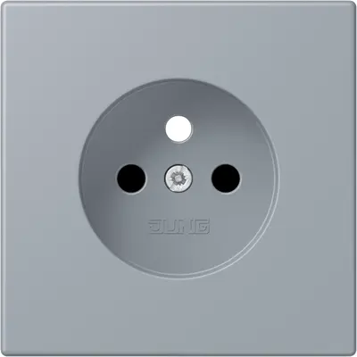 JUNG centraalplaat wandcontactdoos penaarde Safety+ gris clair 59 257 (LC 1521 FKI PL-1 257)