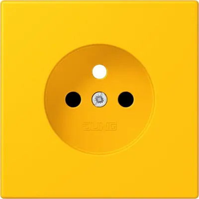 JUNG centraalplaat wandcontactdoos penaarde Safety+ le jaune vif 263 (LC 1521 FKI PL-1 263)