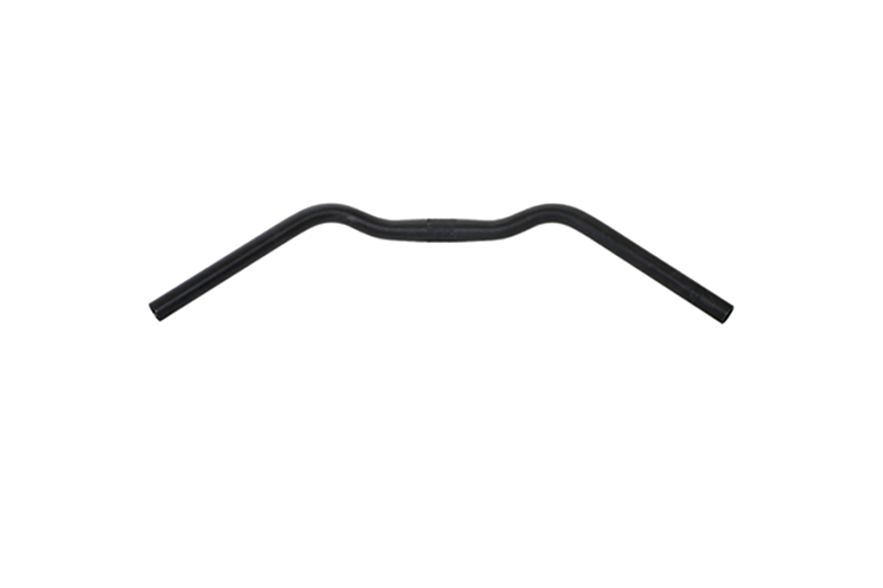 Guidon en Fer de Guidon Incurvé Rétro de Moto de 7-8 Pouces 22MM(Noir
