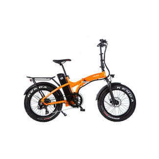 Electric folding bike - Lacros Mustang S4 Fat Bike - Matt Orange