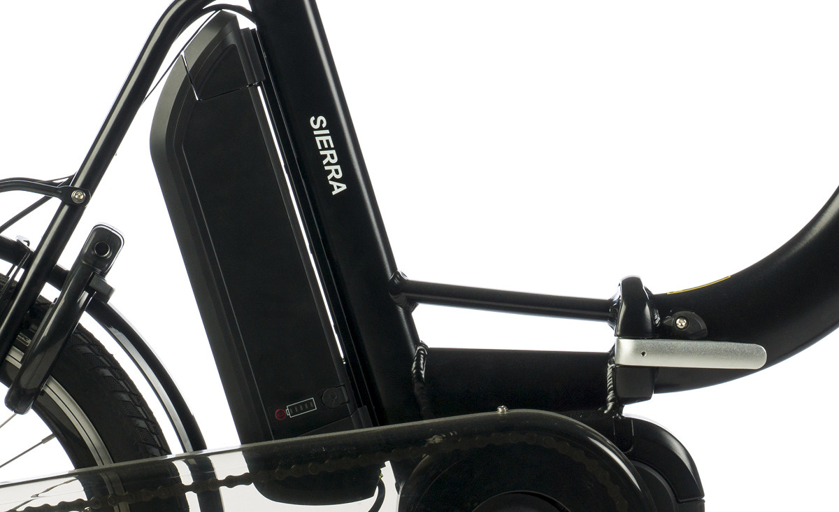 electric folding bike, lacros sierra, black