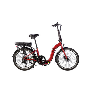 Electric folding bike - Lacros Ambling A200XL - Matt Red