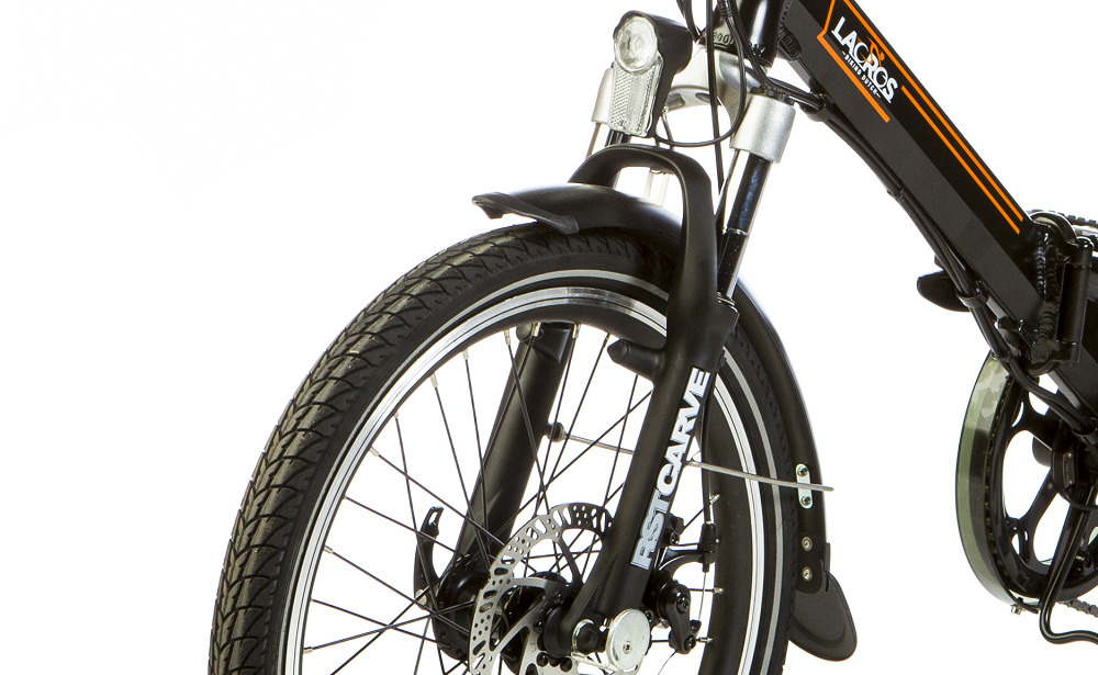 velo pliant electrique, lacros, scamper s200, noir mat