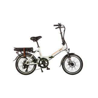 Electric folding bike - Lacros Scamper S200 - Matt White