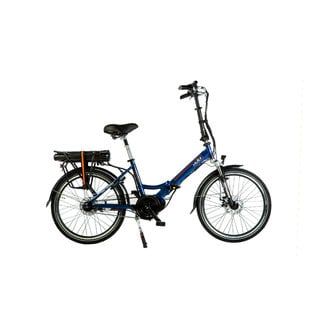 Electric folding bike - Lacros Scamper S600XL - Matt Blue midmotor