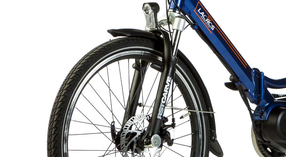 electric folding bike, lacros scamper s600xl, blue