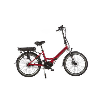 Electric folding bike - Lacros Scamper S600XL M400 - Matt Red midmotor