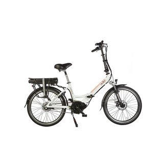 Elektrisches Faltrad - Lacros Scamper S600XL - Matt Weiß mittelmotor
