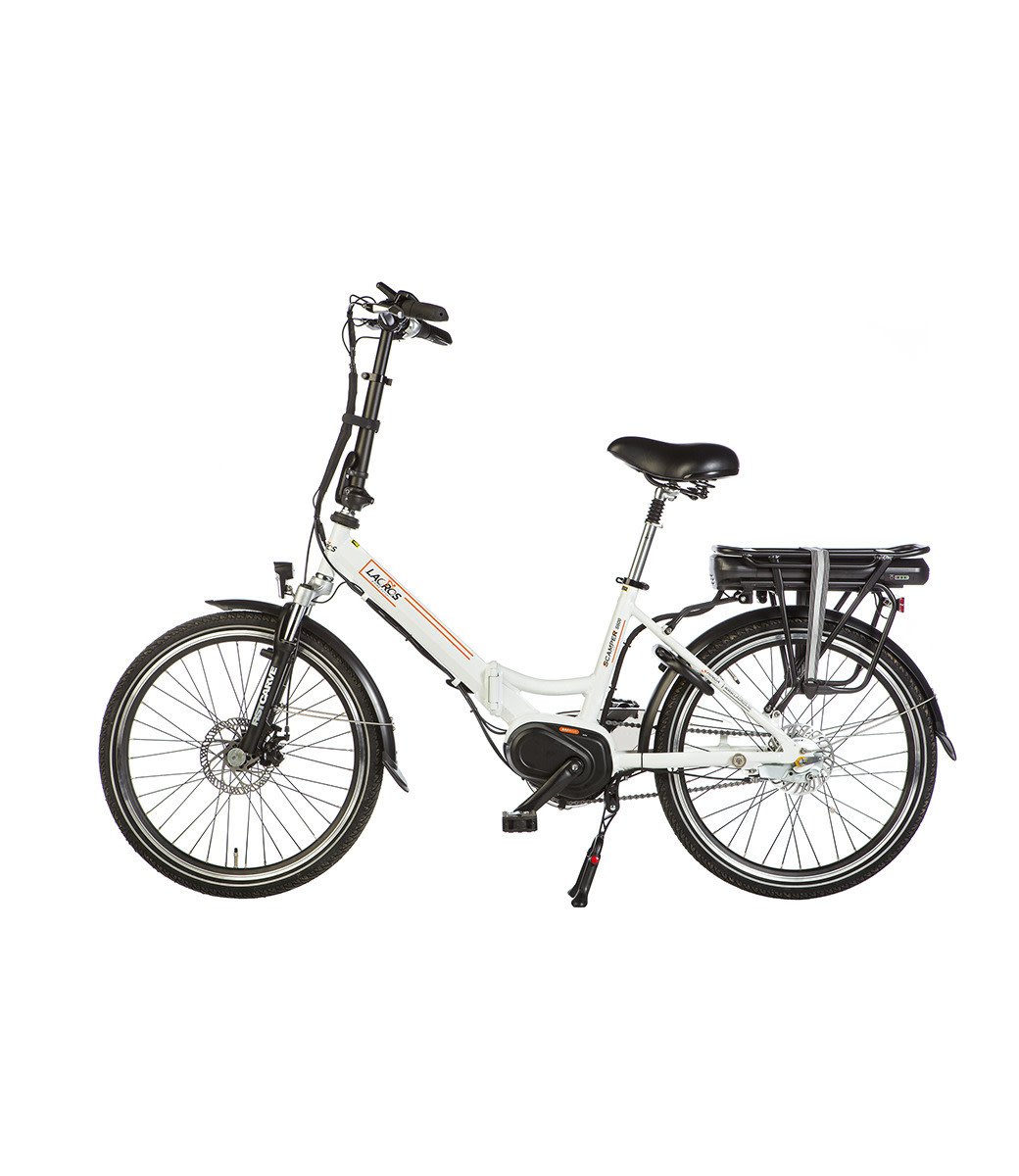 Electric folding bike - Lacros Scamper S600XL - Matt White - Lacros