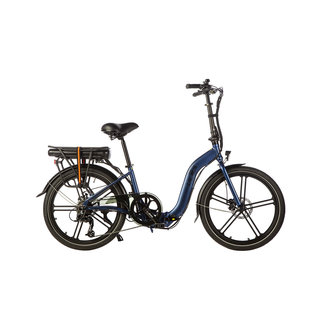 Electric folding bike - Lacros Ambling A400XL - Matt Blue