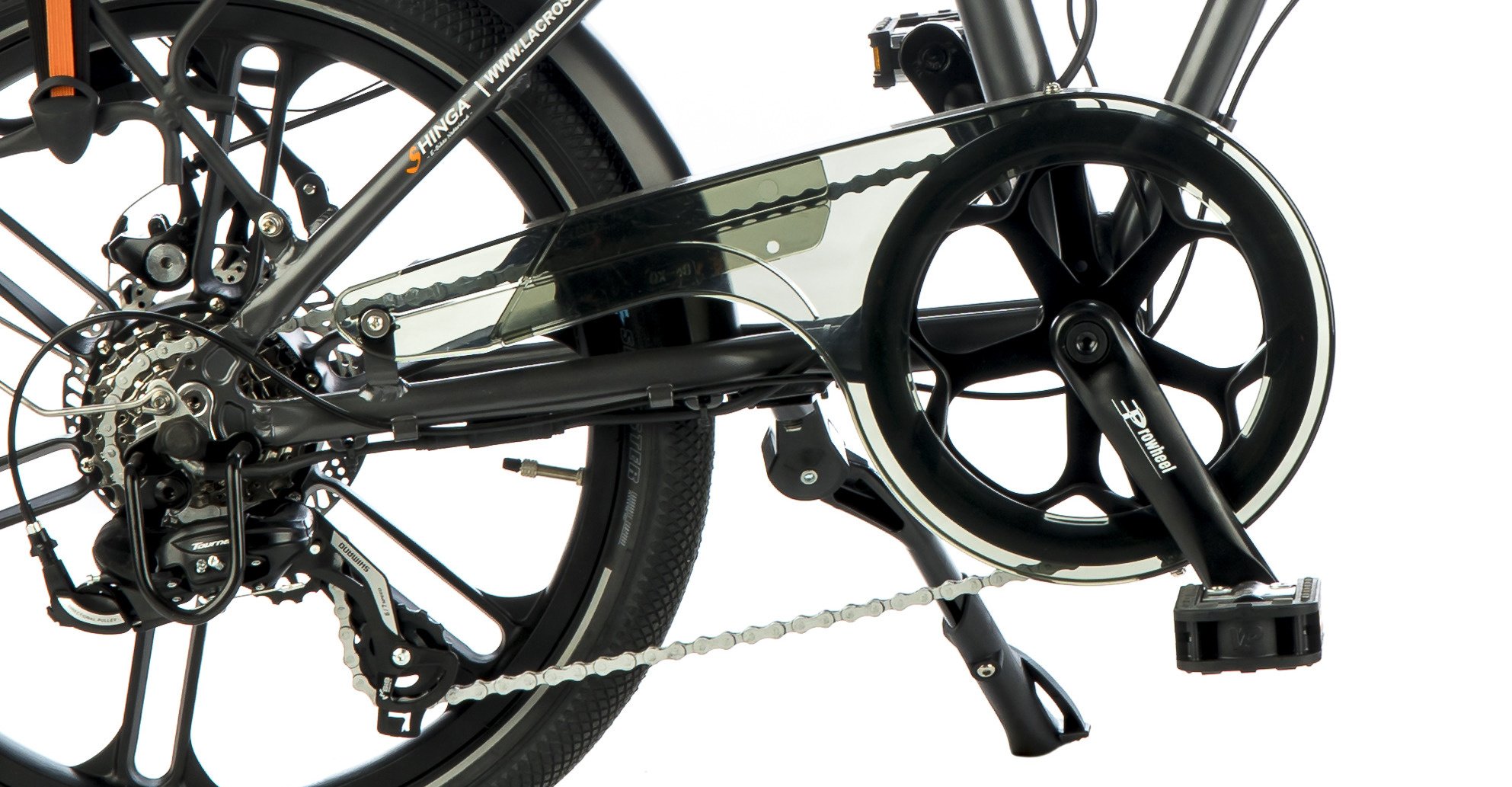 electric folding bike, lacros trotter t400, gray