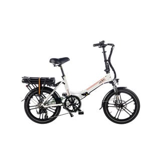 Electric folding bike - Lacros Scamper S400 - Matt White