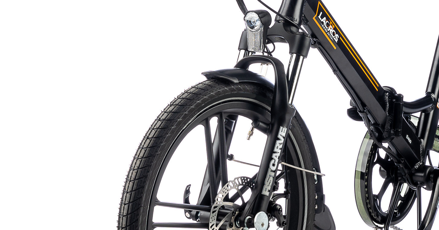 electric folding bike, lacros, scamper s400, matt black