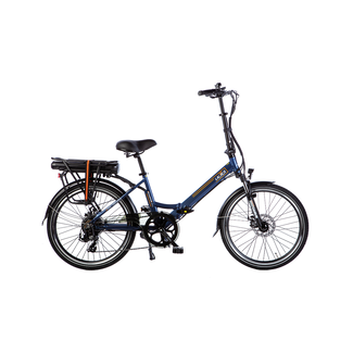 Electric folding bike - Lacros Scamper S200XL - Matt Blue