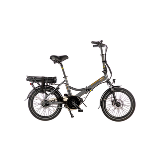 Elektrische vouwfiets - Lacros Scamper S600 M200 - Matgrijs Middenmotor