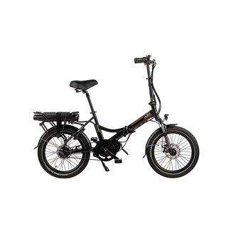 Electric folding bike - Lacros Scamper S600 M410 Belt drive - Matt Black