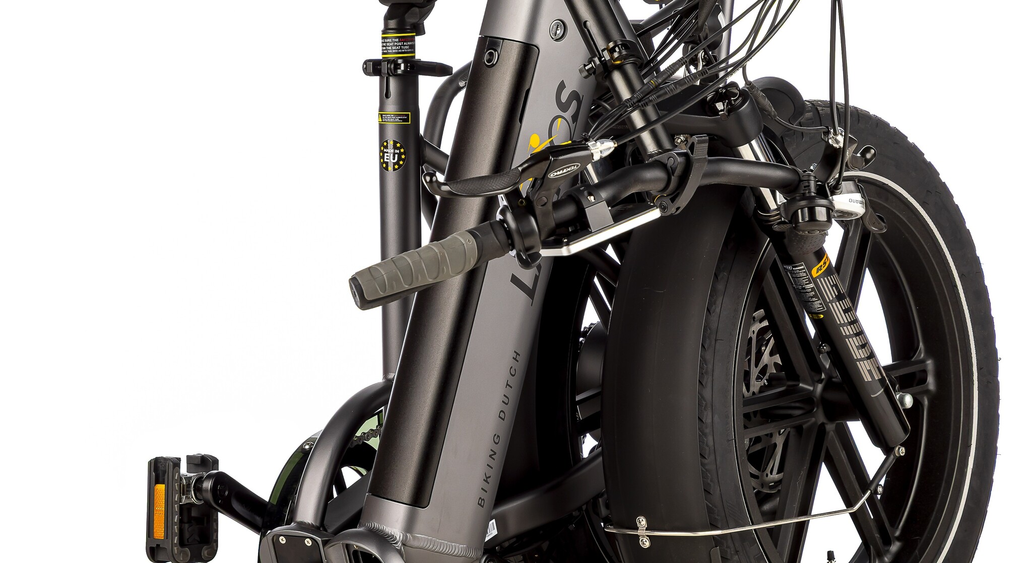 velo pliant electrique, lacros mustang m250, gris