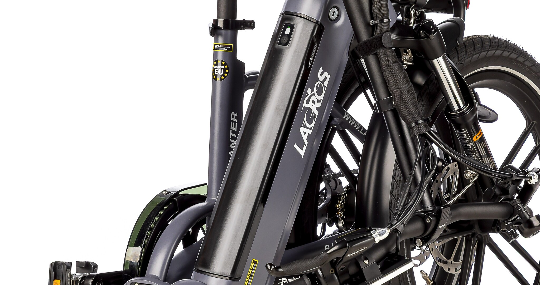 elektrische vouwfiets, lacros canter c200, zwart