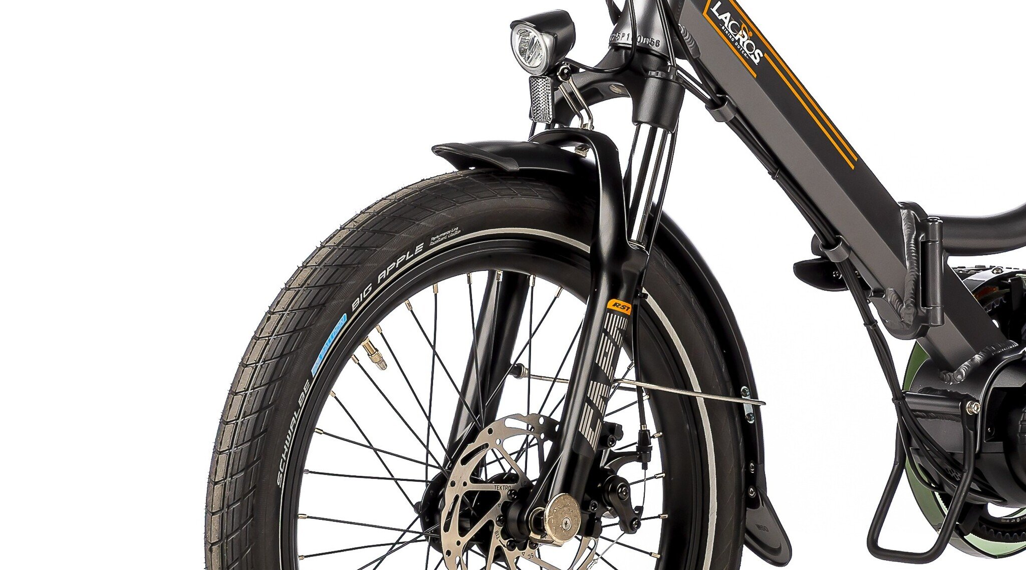 electric folding bike, lacros scamper s600xl, red