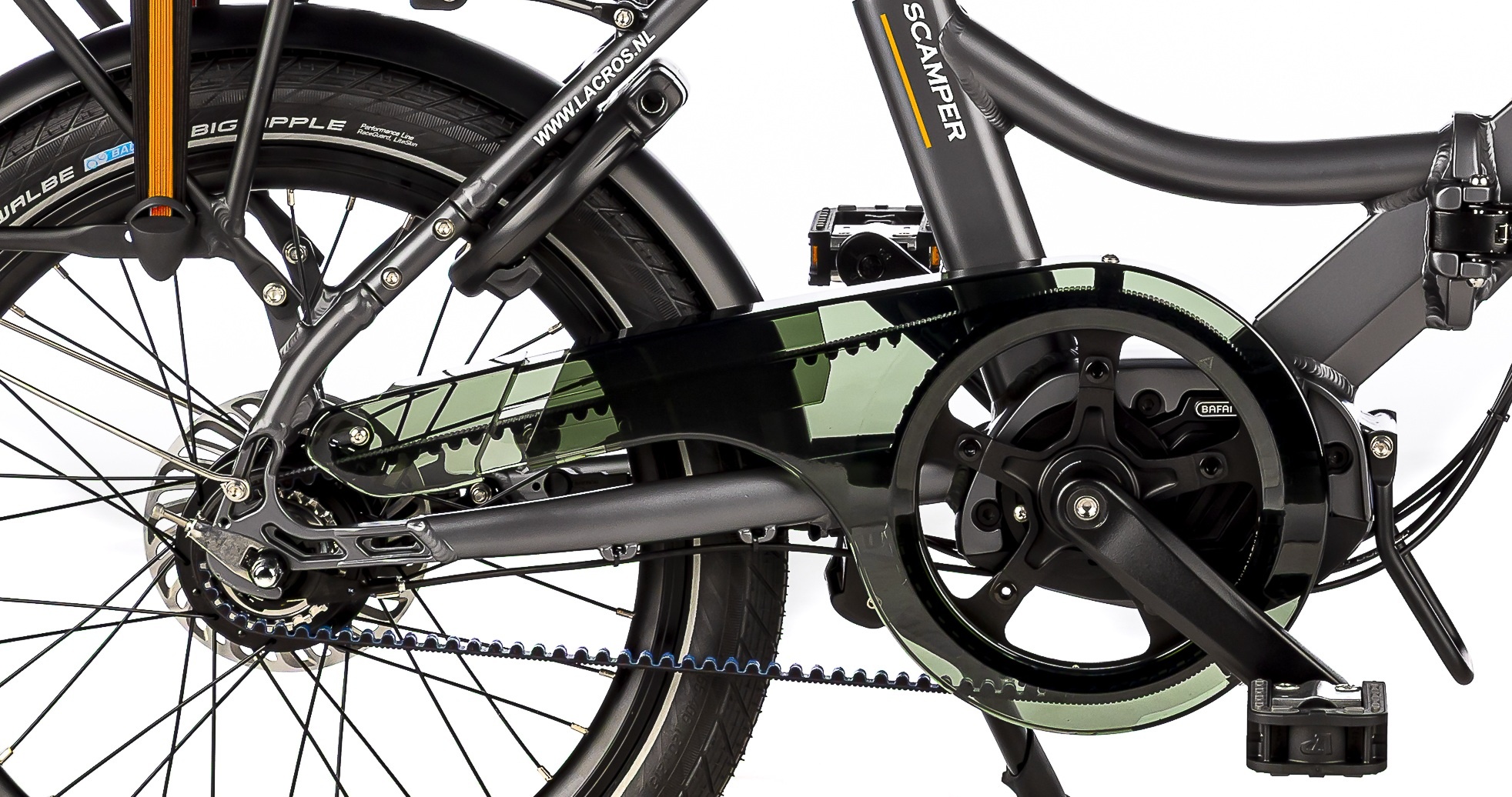 electric folding bike, lacros scamper s600xl, red