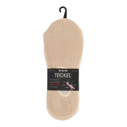 Teckel Invisible sneakersokken met badstof en anti-slip