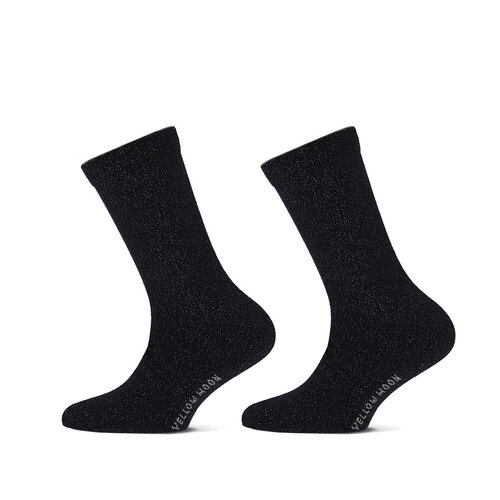 Yellow Moon Lurex glitter kindersokjes