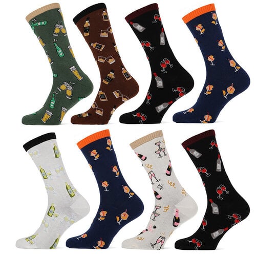 Teckel drank sokken met print 1-paar