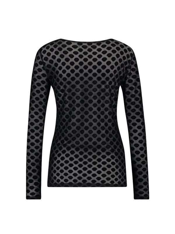 Syenne Shell Flock Top Black Aaiko Syenne Shell Flock Top Black