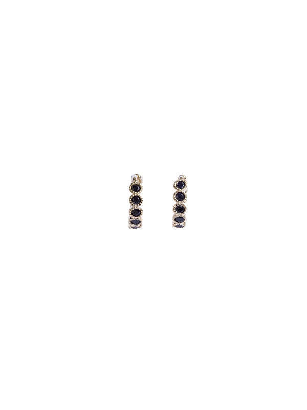 Bobby Rose Swarovski Clip Earring Black