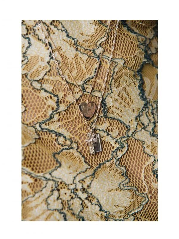 Ketting Palm & Speelkaart Zilver Lobibeads Ketting Palm & Speelkaart Zilver