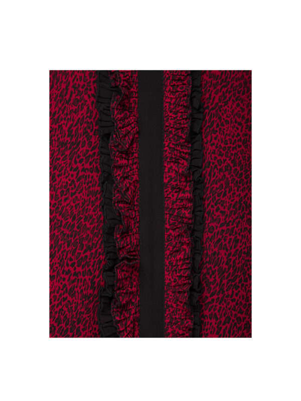 Sofie Schnoor donker rood leopard lace up rokje