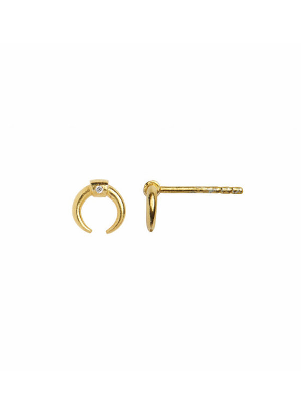 Stine A Petit Double Tiger Tooth Earring Gold