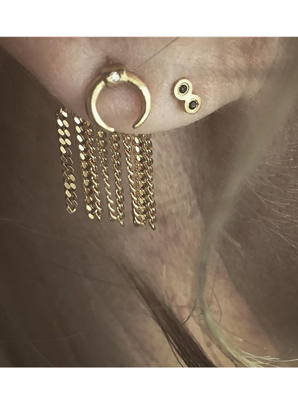 Stine A Petit Double Tiger Tooth Earring Gold