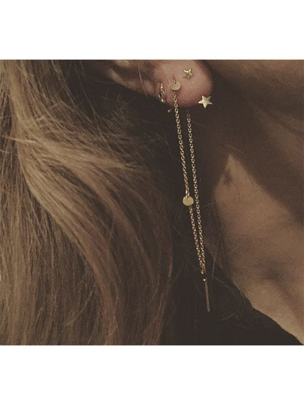 Stine A Dangling Petit Coin & Stone Gold - Black spinel