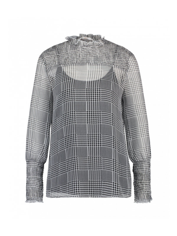 Aaiko Top Sagari Pied Black Aaiko Aaiko Top Sagari Pied Black