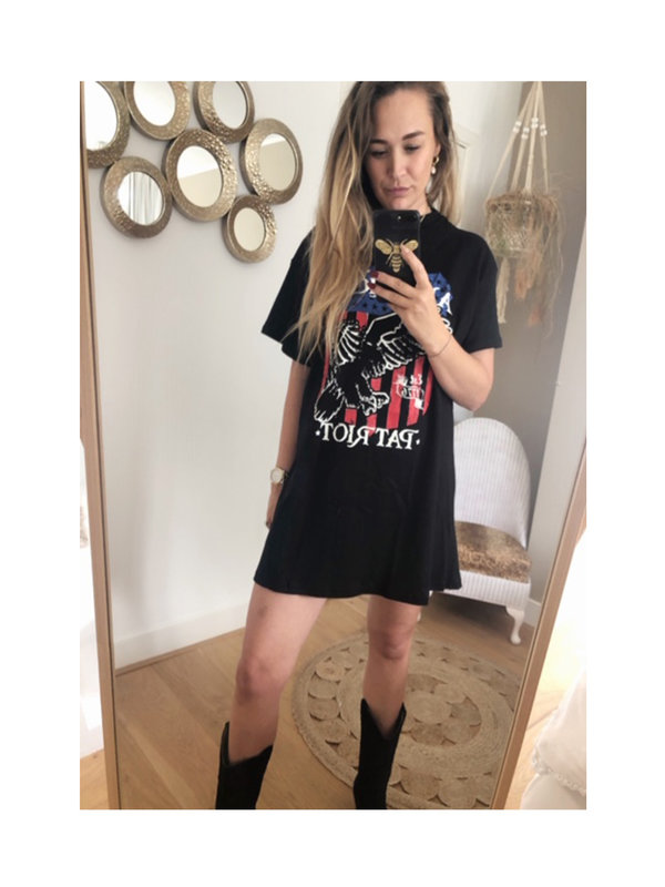 American T-Shirt Dress By Sara Collection American T-Shirt Dress
